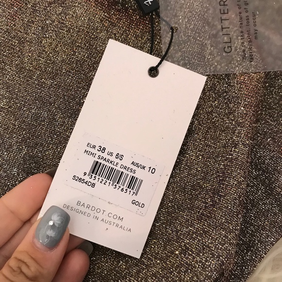 Bardot Womens Mimi Glitter Sheath Party Dress - Picture 5 of 8